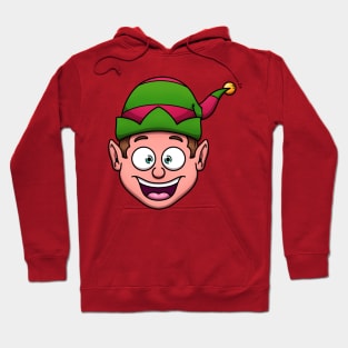 Cute Christmas Elf Face Hoodie